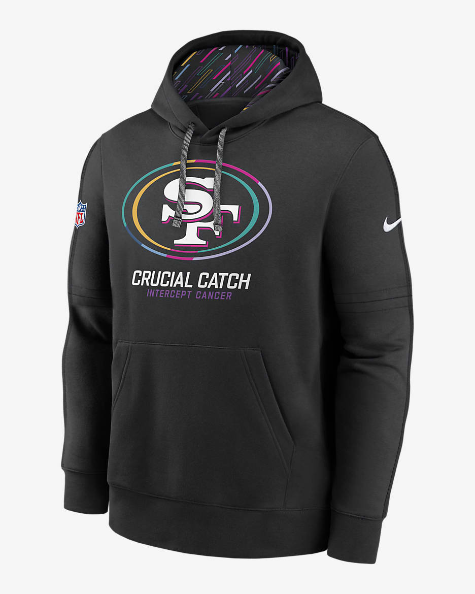 Sudadera con gorro sin cierre Nike de la NFL para hombre San Francisco 49ers Crucial Catch Club - Negro