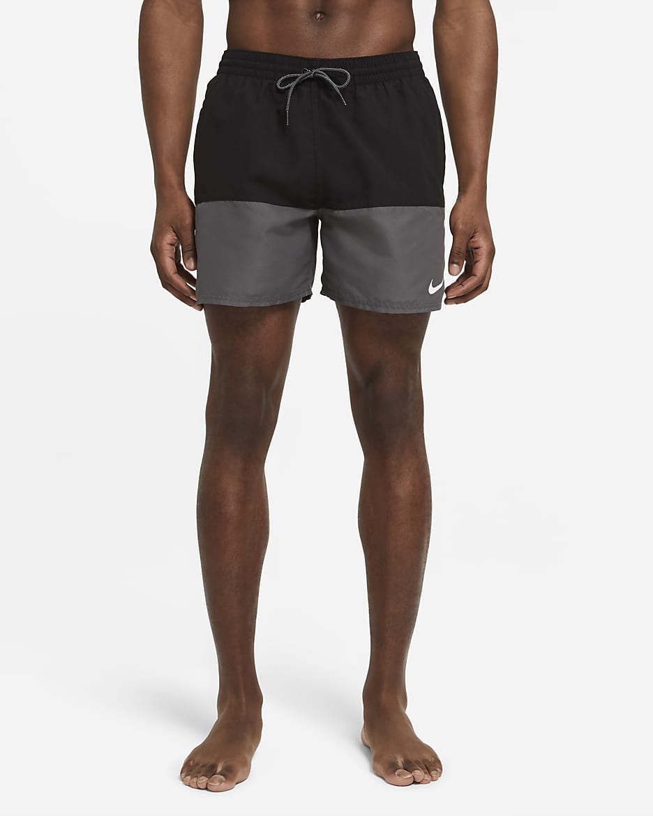 Nike Split Herren-Badeshorts (ca. 12,5 cm) - Schwarz/Iron Grey/Weiß