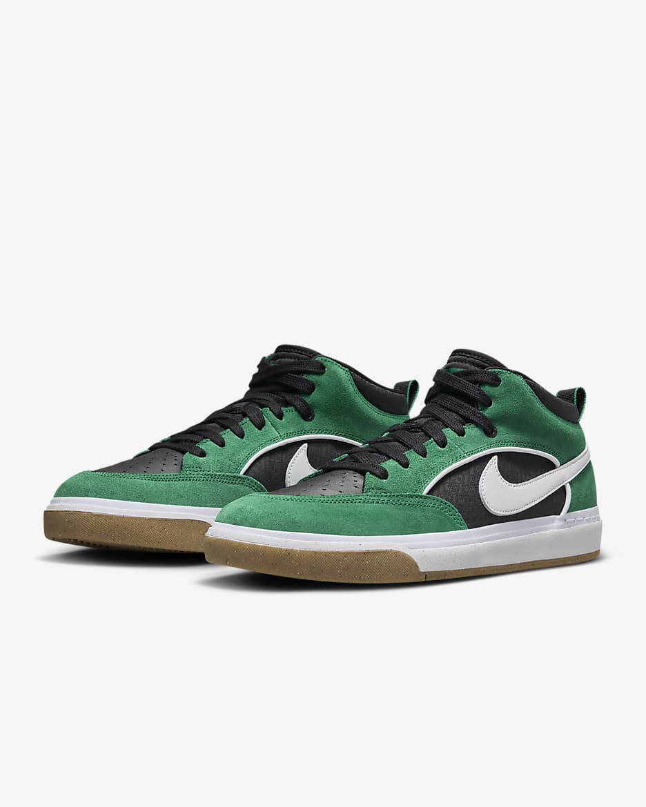 Tenis de skateboarding Nike SB React Leo - Malaquita/Malaquita/Negro/Blanco