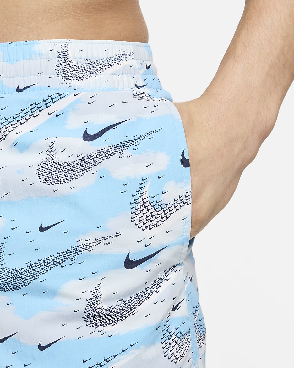 Nike Swim Flock Men's 5" Volley Shorts - Aquarius Blue