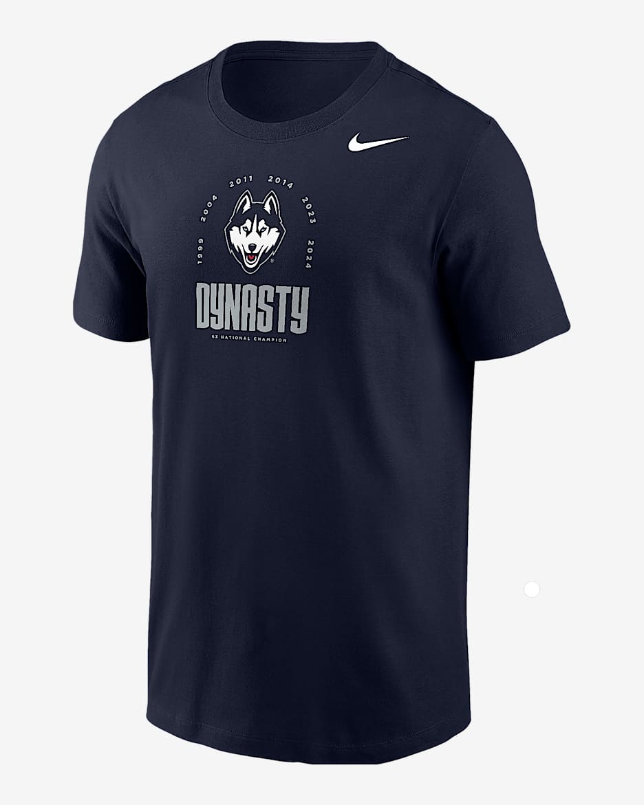 Playera Nike College para hombre UConn - Azul marino