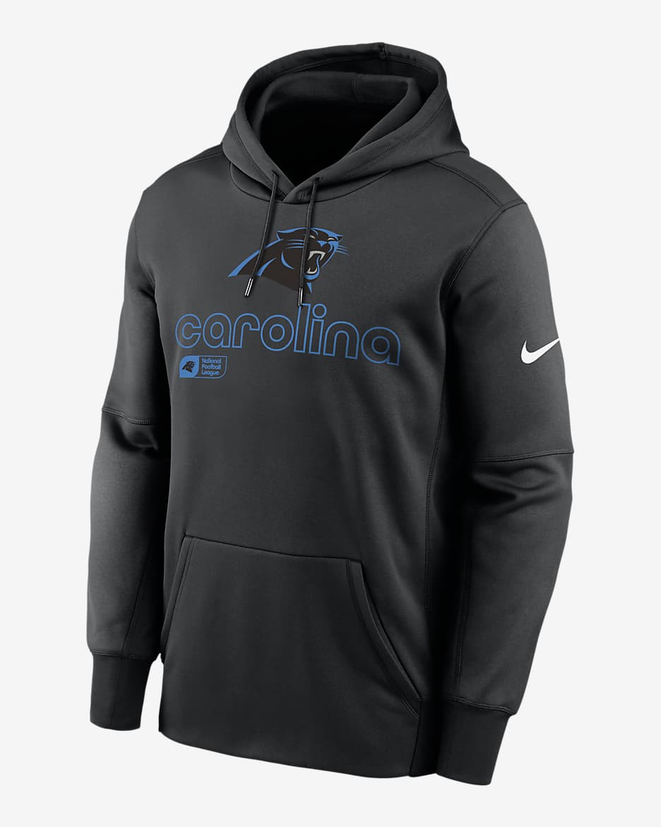 Carolina Panthers Men’s Nike Therma NFL Pullover Hoodie - Black