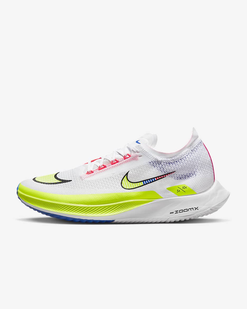 รองเท้าวิ่งโร้ดเรซซิ่ง Nike Streakfly Premium - ขาว/Volt/Racer Blue/ดำ