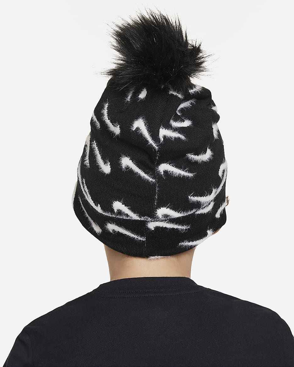 Nike Peak Kids' Pom Beanie - Black