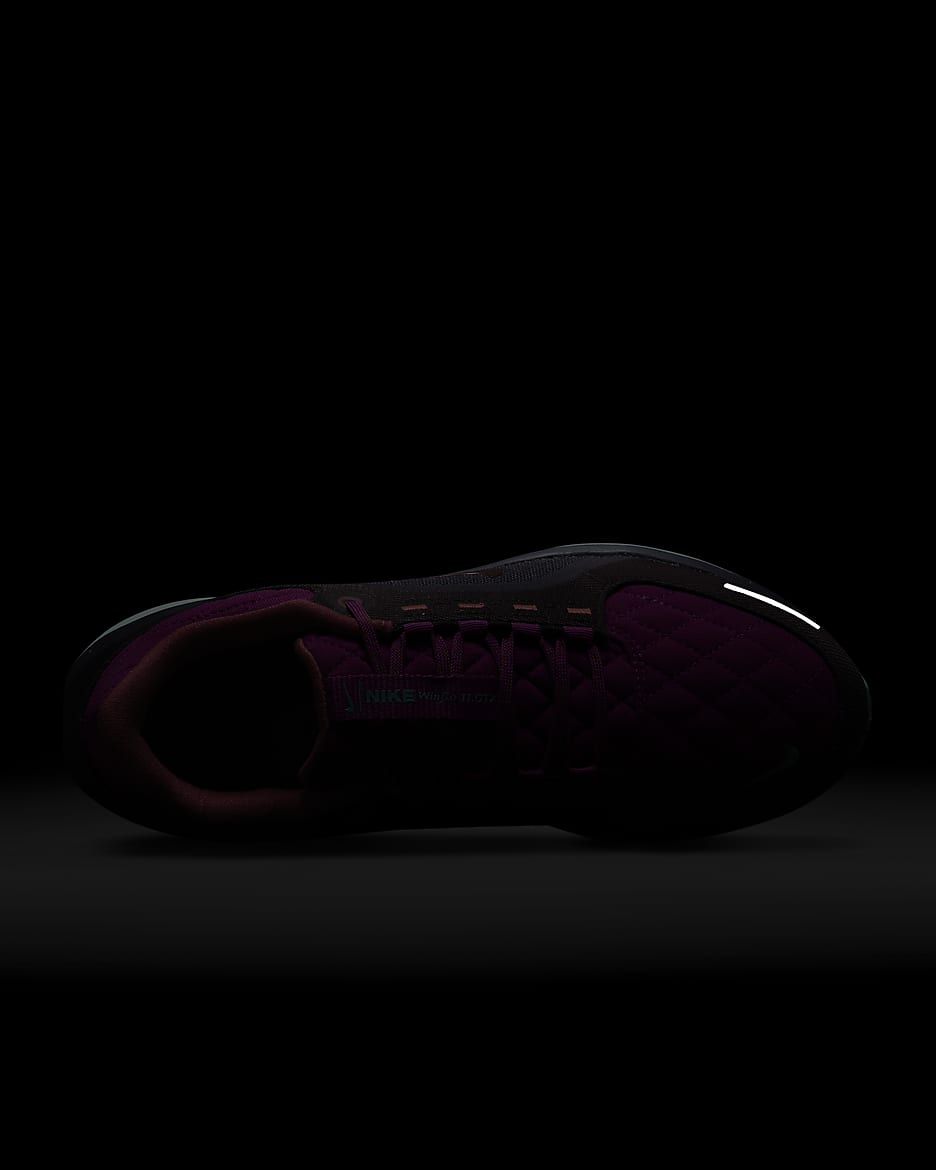 Damskie wodoszczelne buty do biegania po asfalcie Nike Winflo 11 GORE-TEX SE - Vivid Grape/Dark Raisin/Green Frost/Bright Crimson