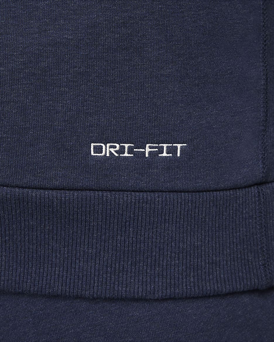 Sudadera con gorro de básquetbol sin cierre Dri-FIT para hombre Nike Standard Issue - Obsidiana/Jaspeado/Marfil pálido