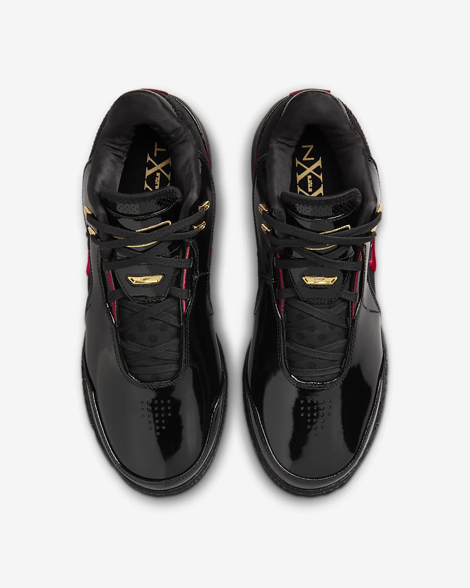 LeBron NXXT Gen AMPD Basketball Shoes - Black/University Red/Metallic Gold