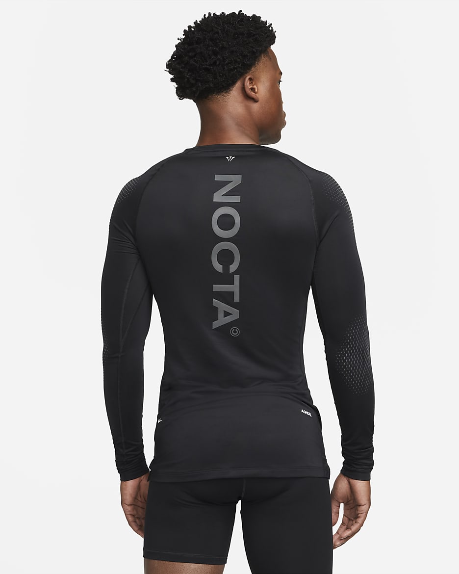 Maglia strato base da basket a manica lunga NOCTA – Uomo - Nero/Bianco/Antracite/Bianco