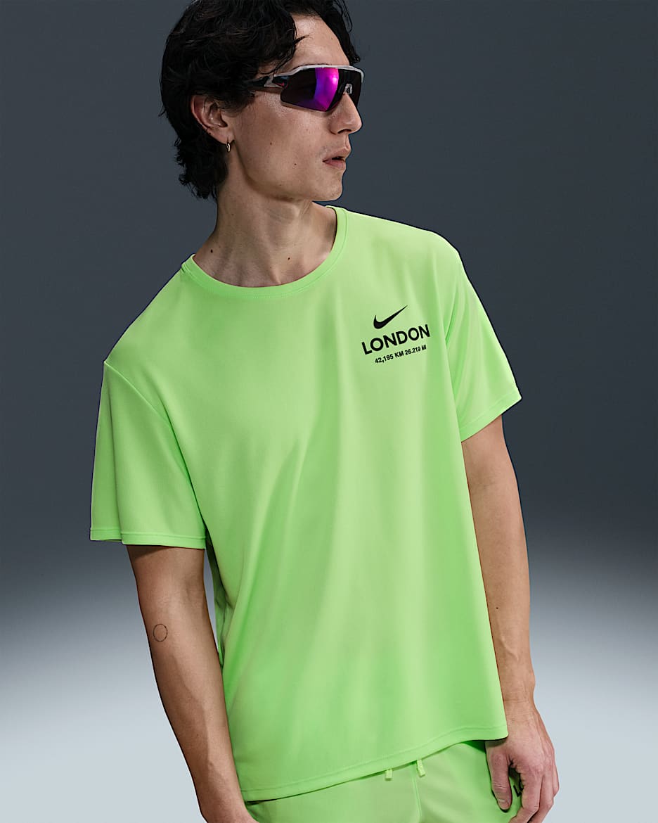 Nike Miler Men's Running T-Shirt - Lime Blast