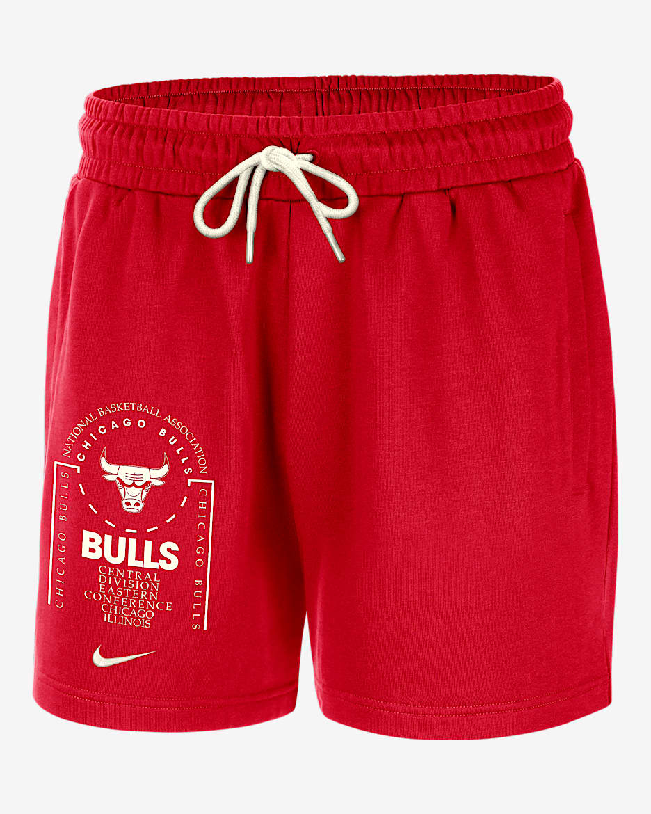 Chicago Bulls Club Courtside Men's Nike NBA Fleece Shorts - University Red/Sail