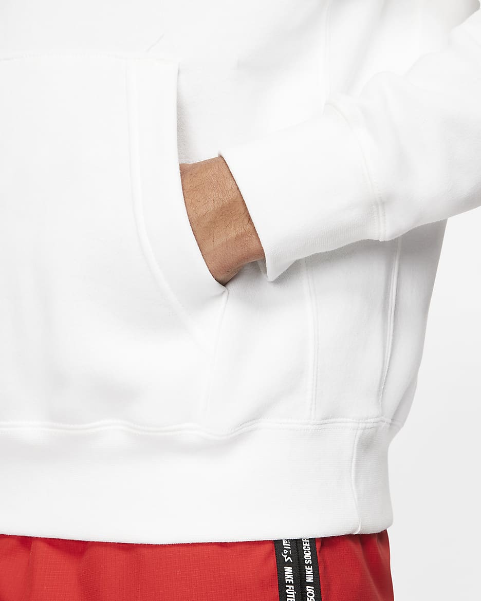 Nike Sportswear Club Fleece Pullover Hoodie - White/White/Black