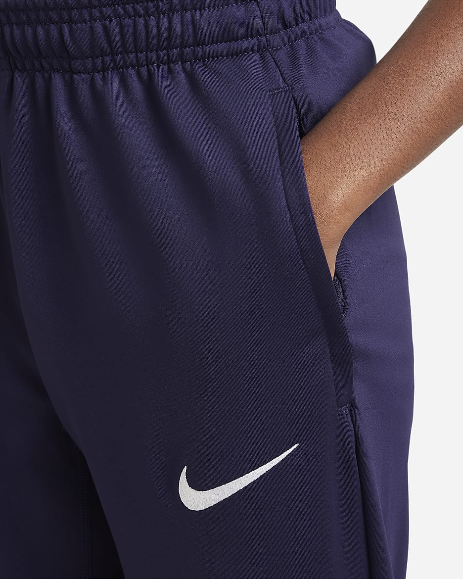 England Strike Strick-Fußballhose mit Nike Dri-FIT-Technologie (ältere Kinder) - Purple Ink/Rosewood/Weiß