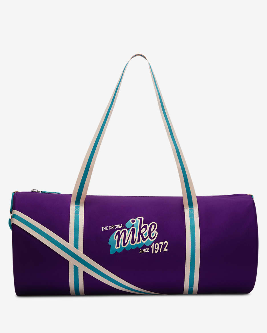 Nike Heritage Duffel Bag (30L) - Disco Purple/Teal Nebula/Teal Nebula