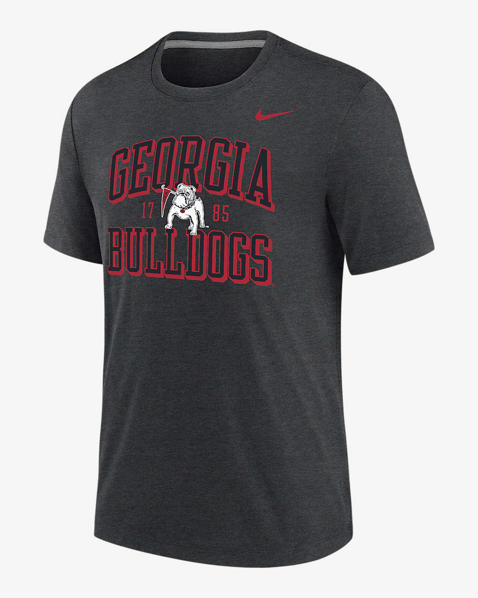 Georgia Men's Nike College T-Shirt - Black Heather