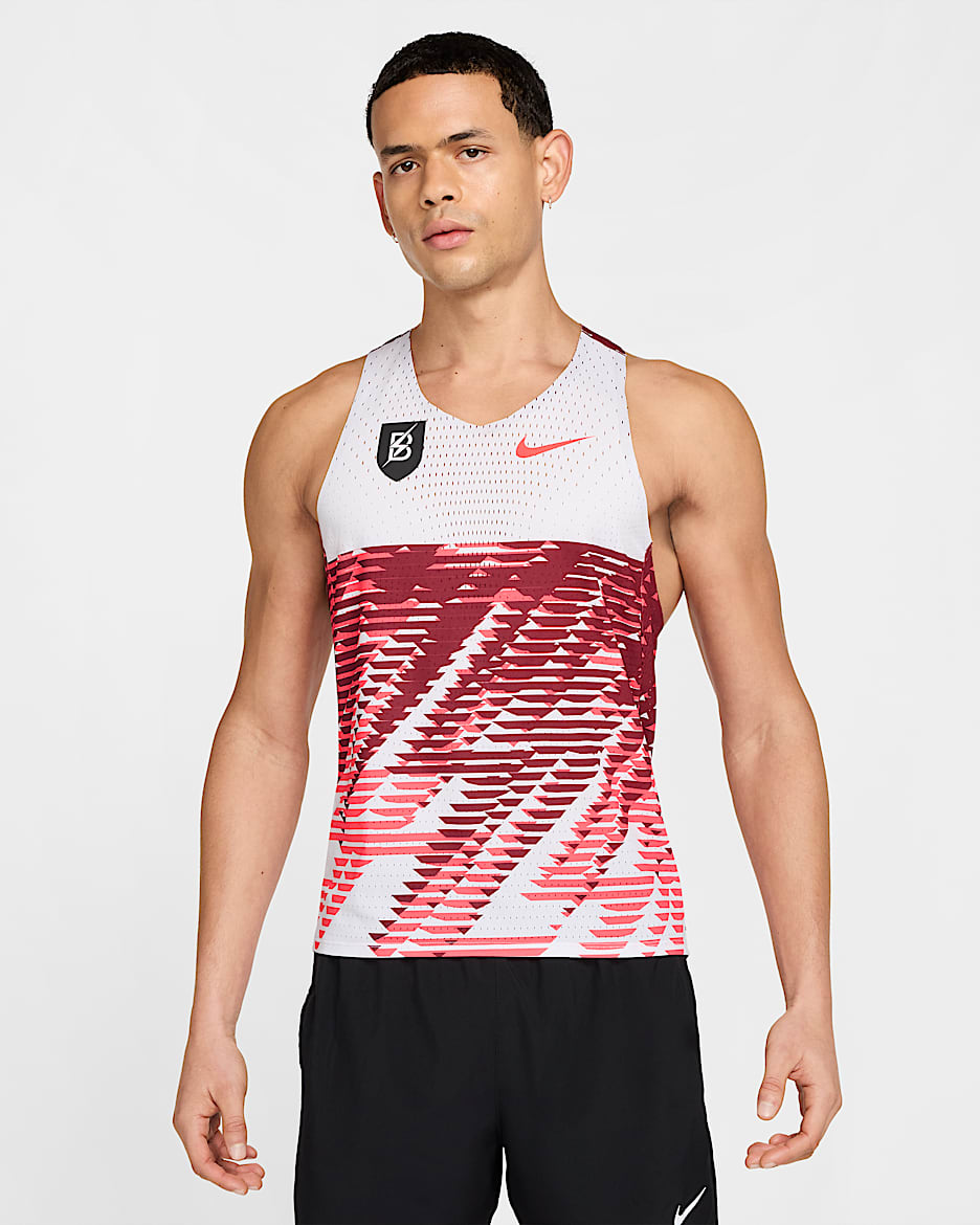 Nike AeroSwift BTC Men's Dri-FIT ADV Running Vest - White/Team Red/Bright Crimson