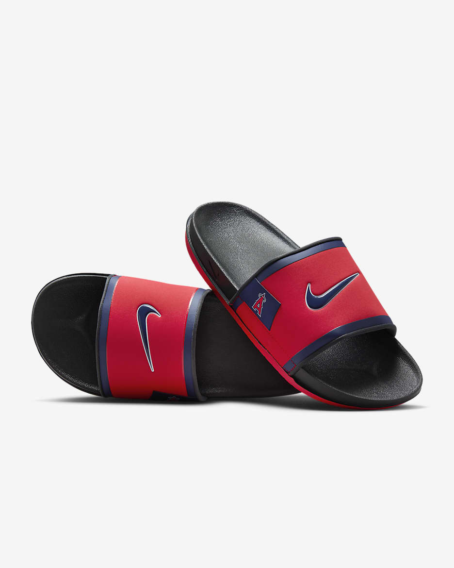 Chanclas Offcourt Nike Offcourt (Los Angeles Angels) - Rojo universitario/Gris humo oscuro/Azul marino medianoche