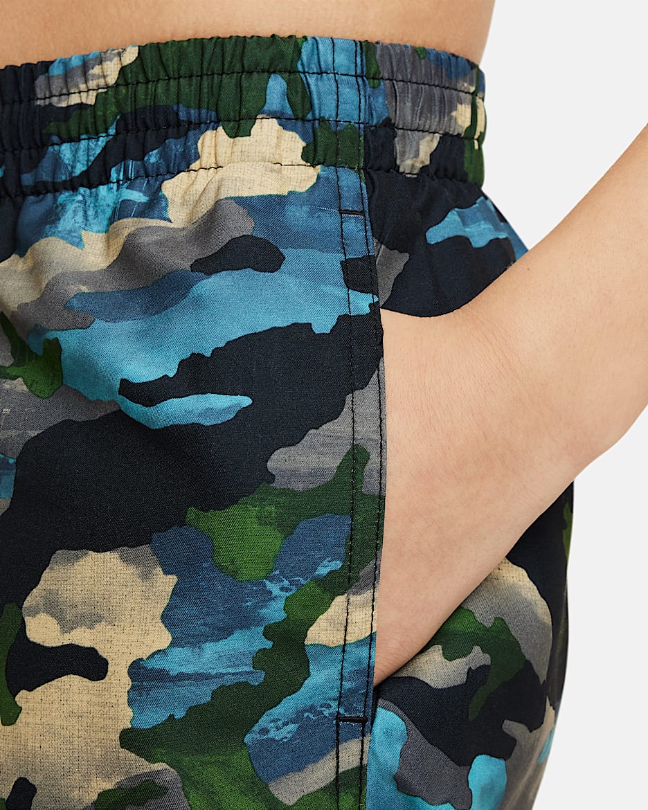 Nike Swim Classic Camo Big Kids Boys 7 Volley Shorts. Nike