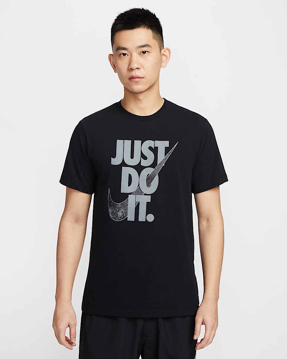 เสื้อยืดฟิตเนสแขนสั้นผู้ชาย Dri-FIT Nike - ดำ