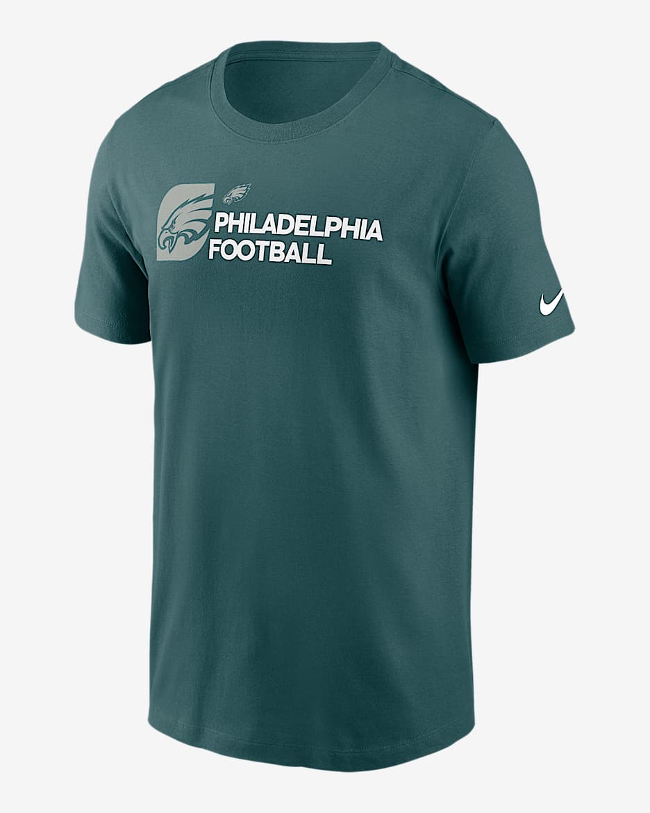 Philadelphia Eagles Team Outline Essential T-Shirt Men's Nike NFL T-Shirt - Sport Teal