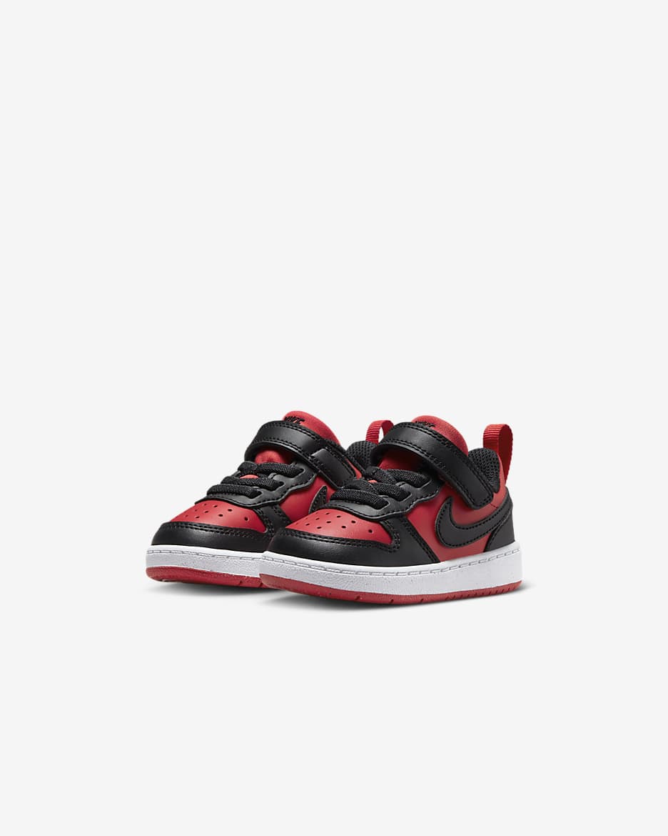 Nike Court Borough Low Recraft cipő babáknak - University Red/Fehér/Fekete