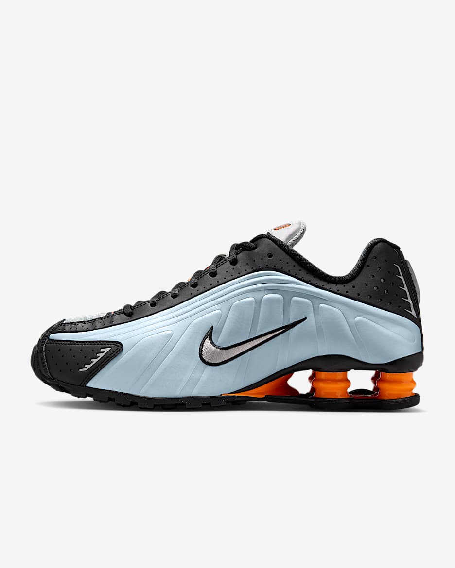 Nike Shox R4 Women's Shoes - Blue Tint/Total Orange/Black/Metallic Silver