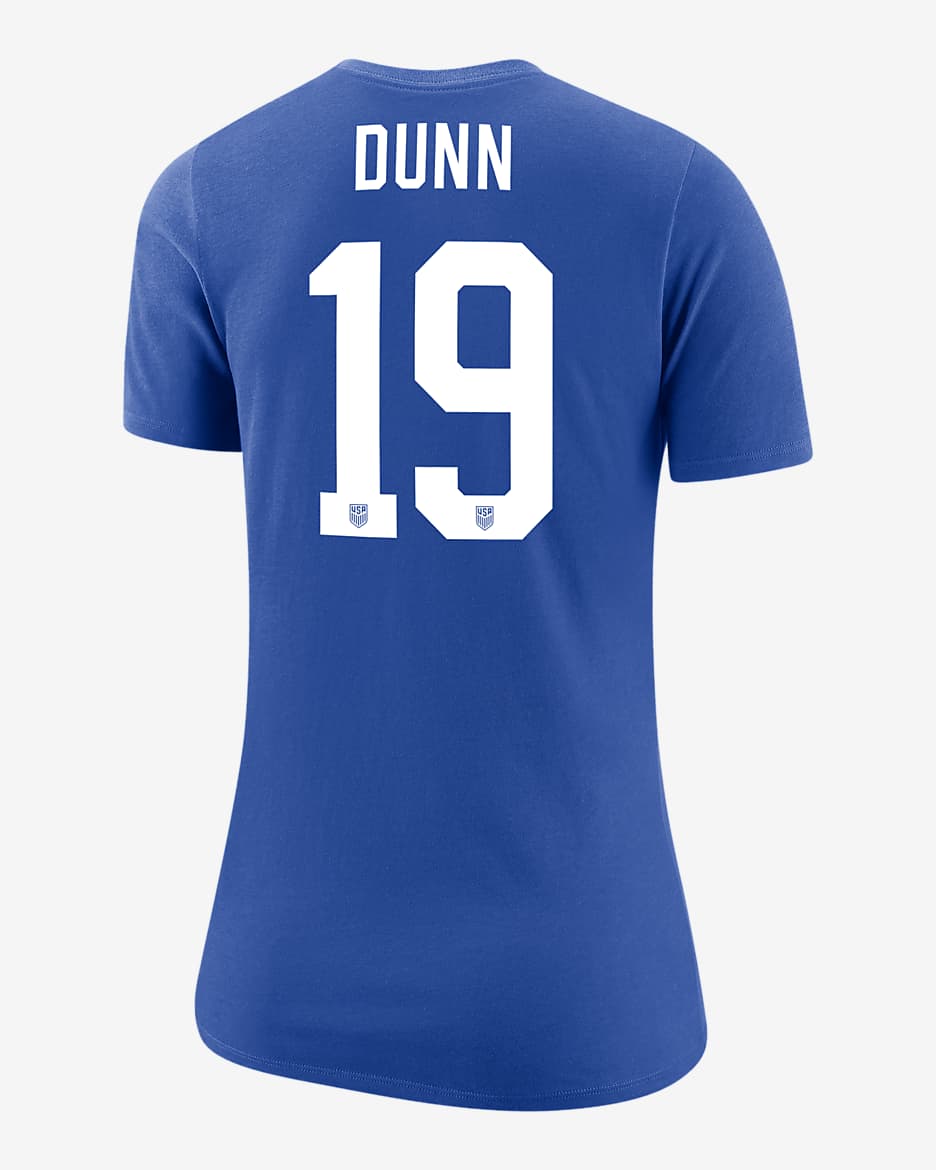 Playera de fútbol Nike para mujer Crystal Dunn USWNT - Royal juego