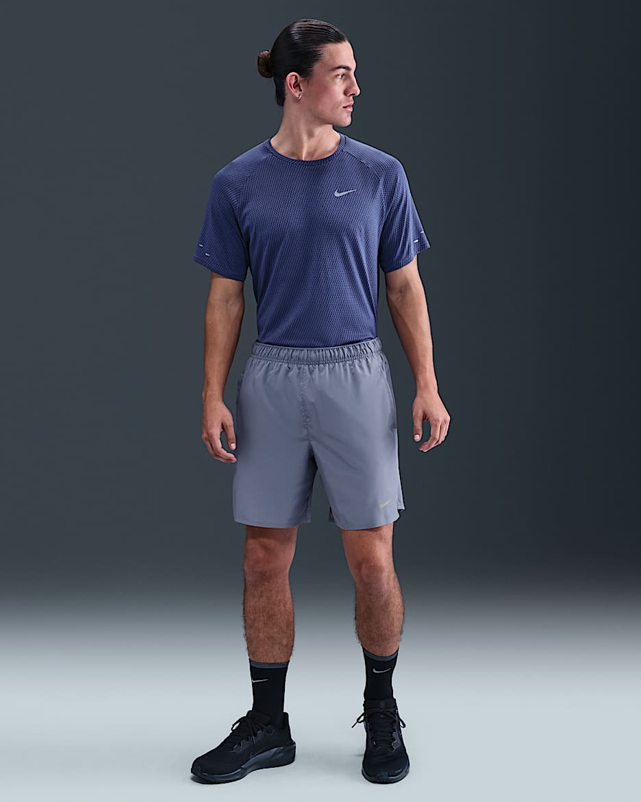 Nike Challenger Men's Dri-FIT 18cm (approx.) Brief-Lined Running Shorts - World Indigo/World Indigo/Black