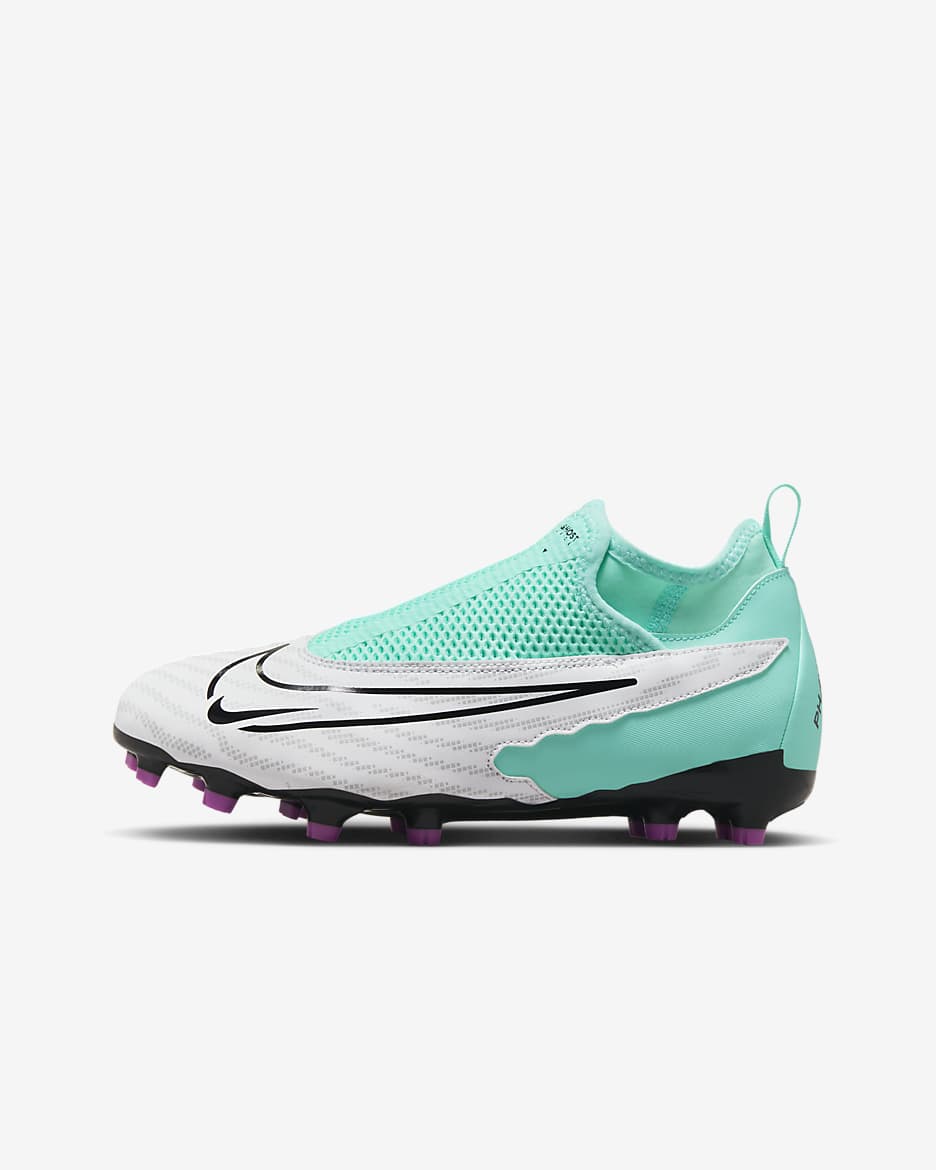 Nike Jr. Phantom GX Academy Older Kids' Multi-Ground Football Boot - Hyper Turquoise/Fuchsia Dream/White/Black