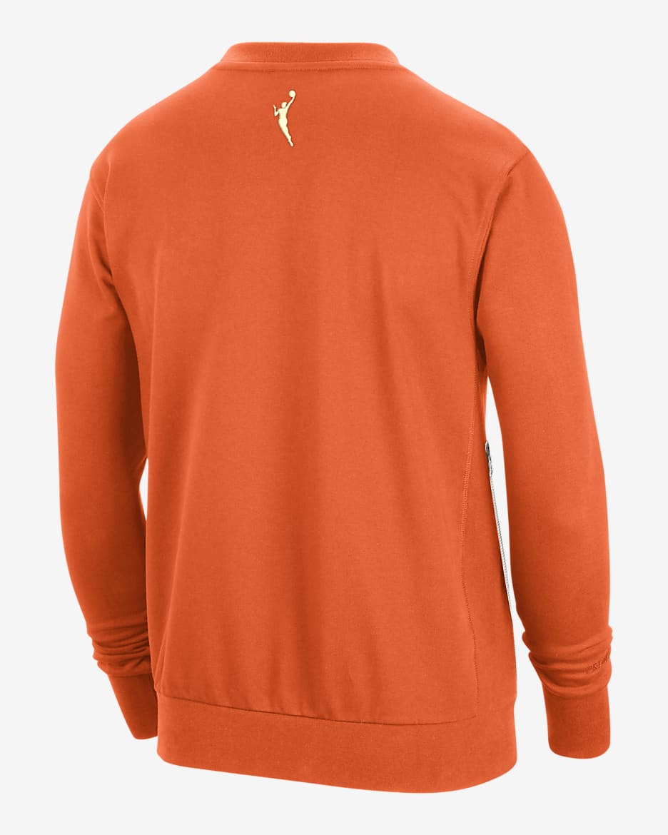 Sudadera de básquetbol Nike Dri-FIT de cuello redondo Standard Issue - Naranja brillante/Marfil pálido/Alabastro