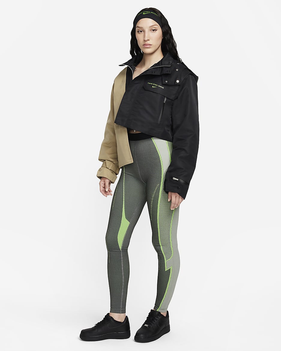 Nike x Feng Chen Wang Leggings für Damen - Off Noir/Light Smoke Grey/Iron Grey/Action Green