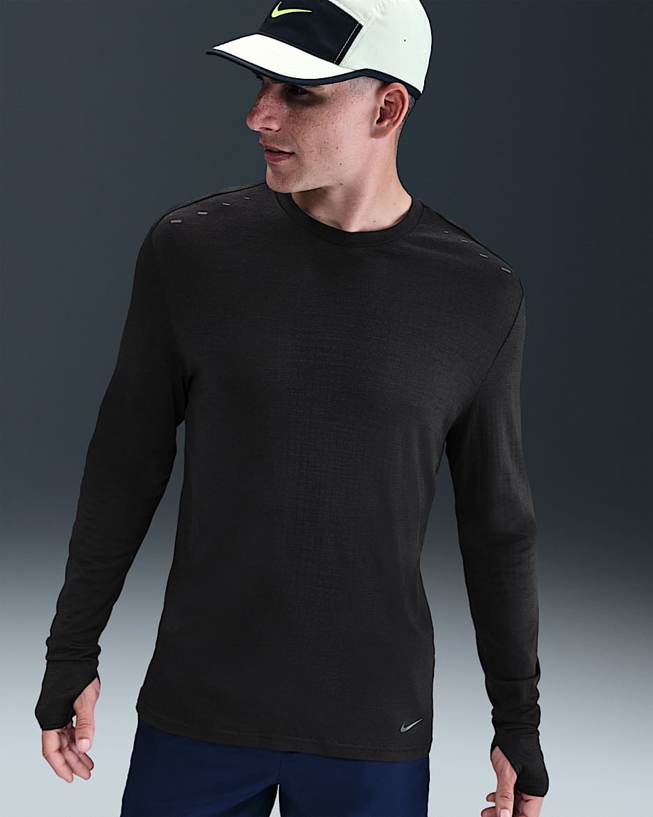 Nike Run Wool Men's Dri-FIT ADV Long-Sleeve Running Top - Black/Anthracite
