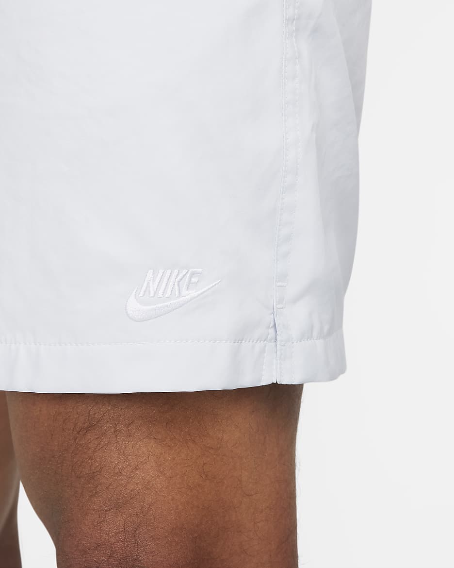 Nike Club Men's Woven Flow Shorts - Pure Platinum/White