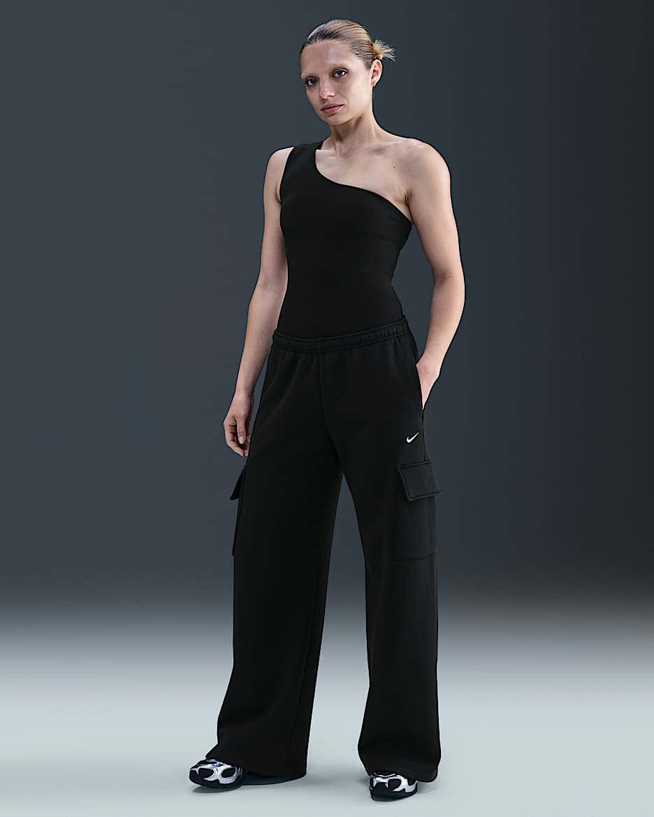 Nike Sportswear Phoenix Fleece Women's Cargo Sweatpants - Black/Sail