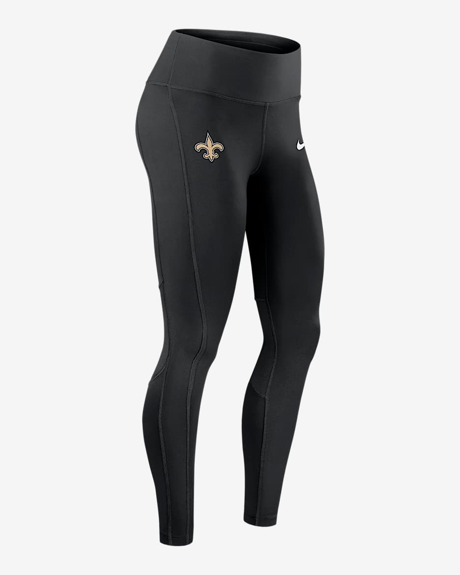 New Orleans Saints Epic Fast Women's Nike Dri-FIT NFL Leggings - Black