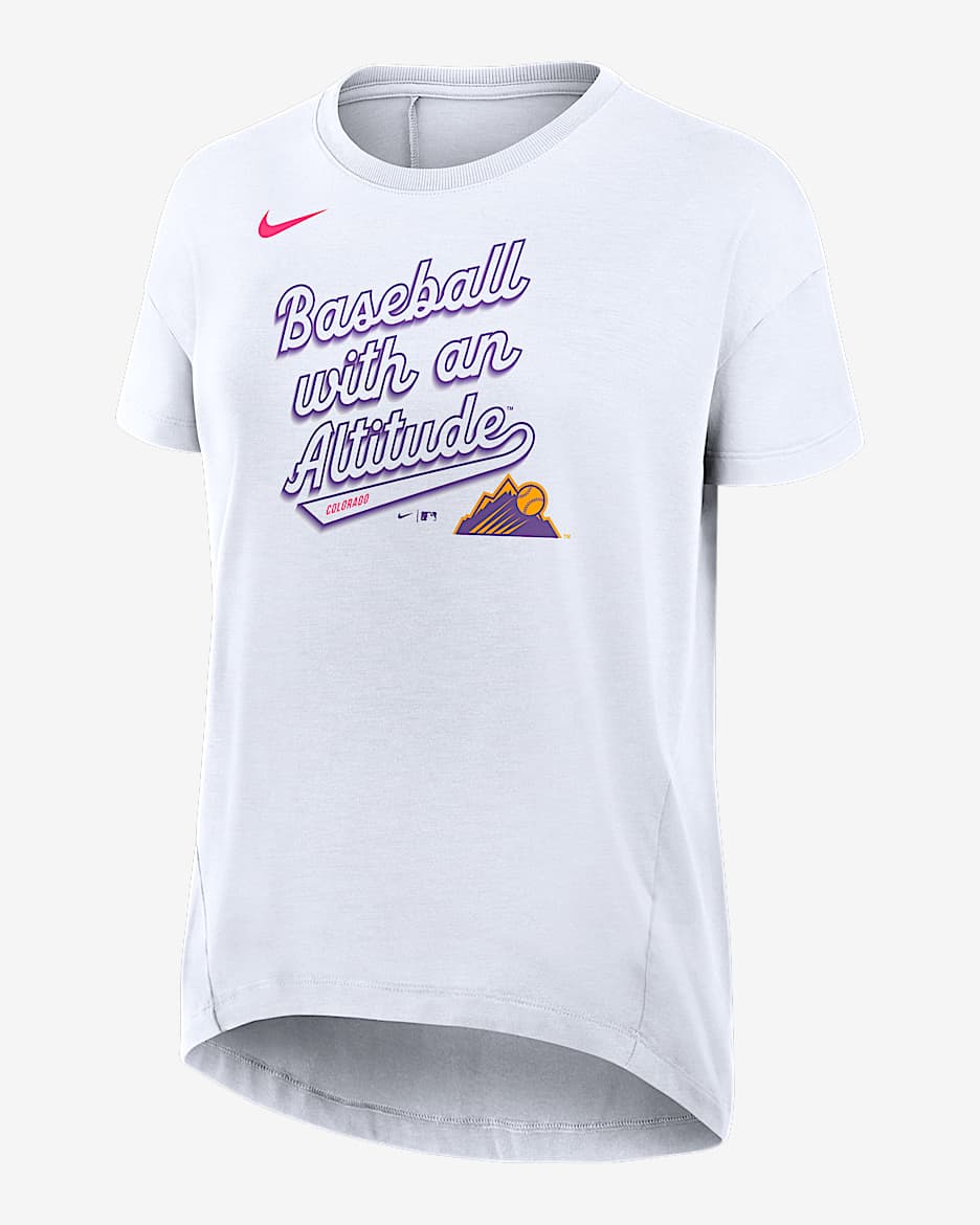Colorado Rockies City Connect Flowy Women’s Nike Dri-FIT MLB T-Shirt - White