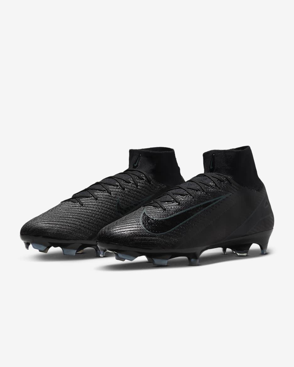 Nike Mercurial Superfly 10 Elite FG magasszárú futballcipő - Fekete/Deep Jungle/Fekete