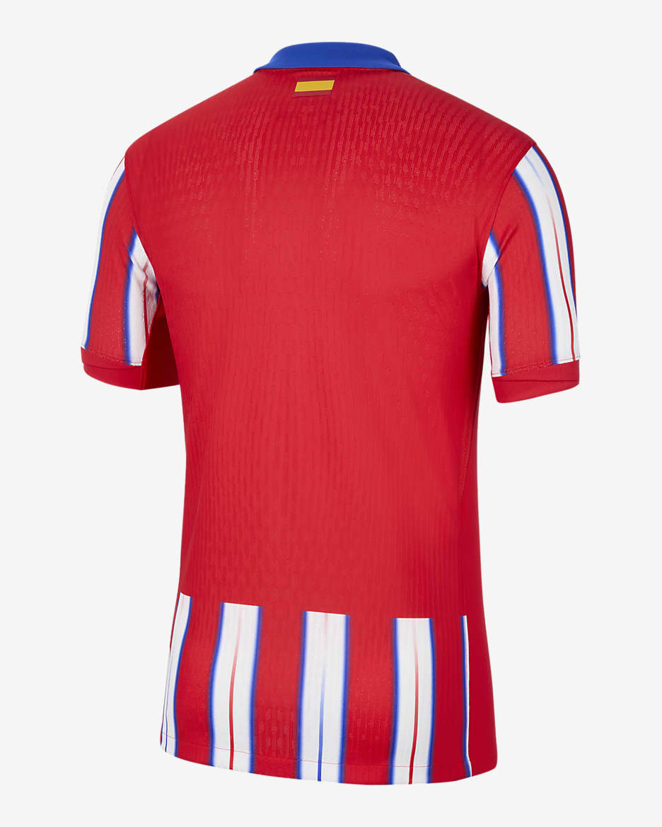 Camisola de futebol Authentic Nike Dri-FIT ADV do equipamento principal Match Atlético de Madrid 2024/25 para homem - Hyper Royal/Carmesim claro/Branco