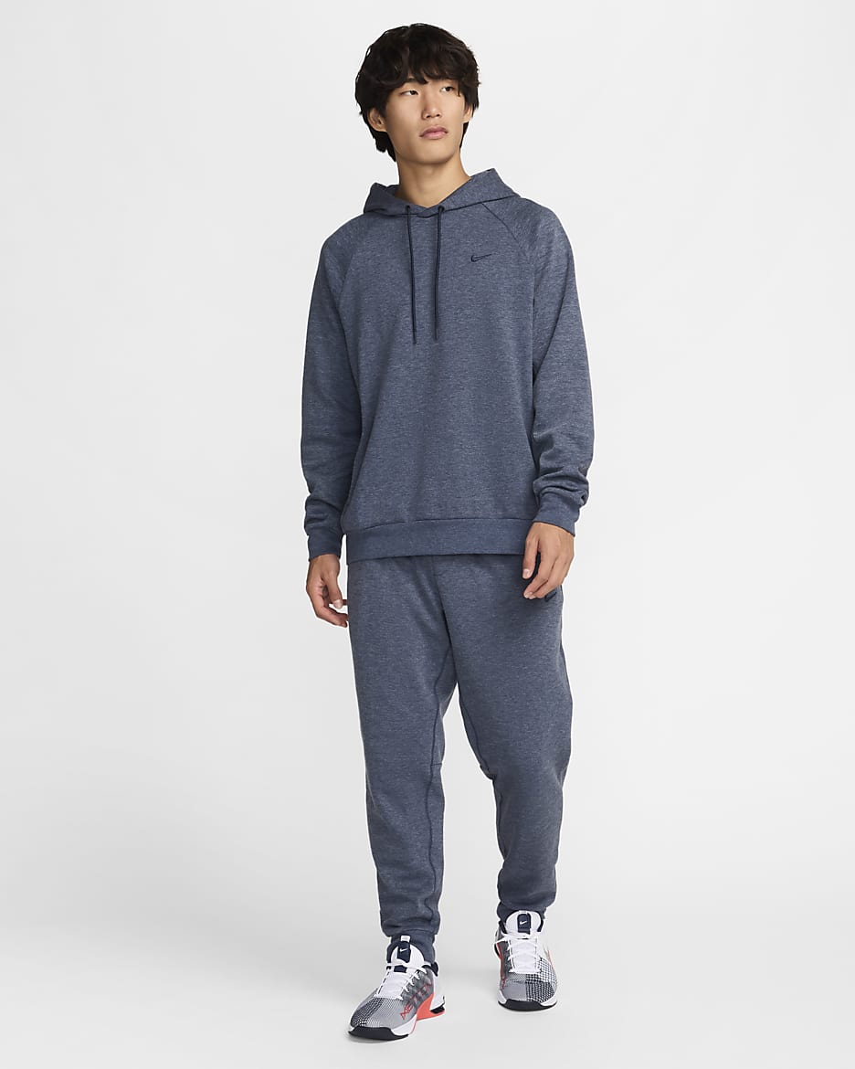 Mångsidiga sweats Nike Primary Dri-FIT UV för män - Obsidian/Heather/Obsidian