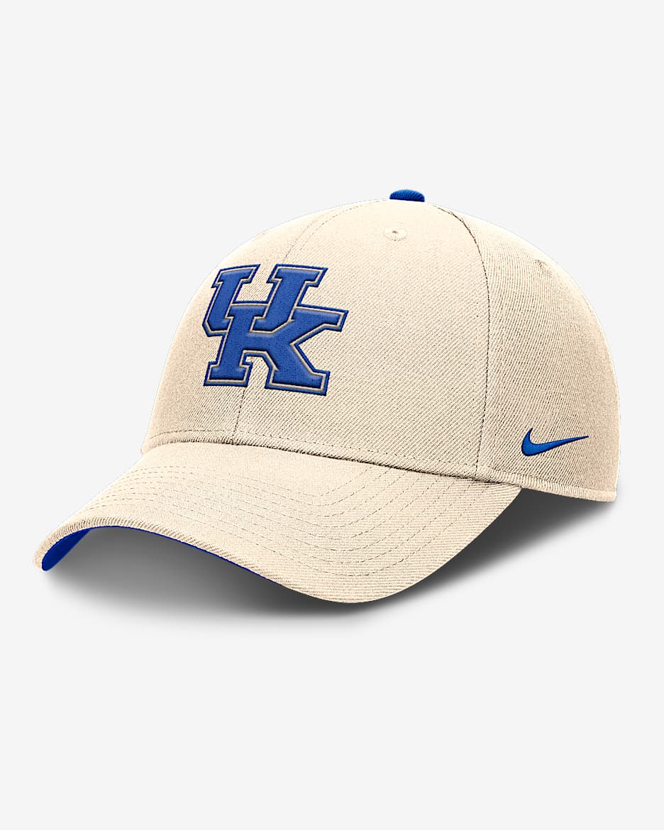 Kentucky Primetime Rise Men's Nike Dri-FIT College Trucker Adjustable Hat - Natural