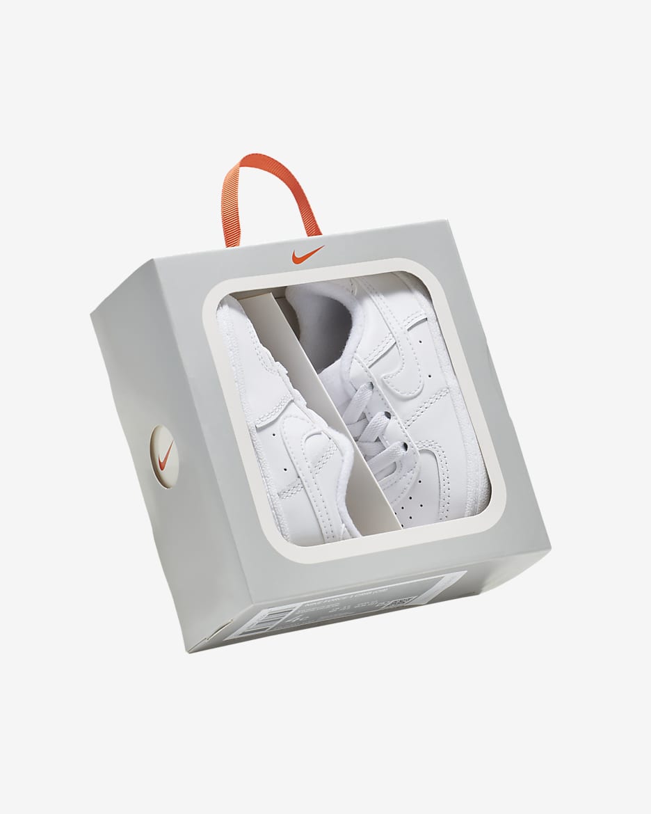 Nike Force 1 Crib cipő babáknak - Fehér/Fehér/Fehér