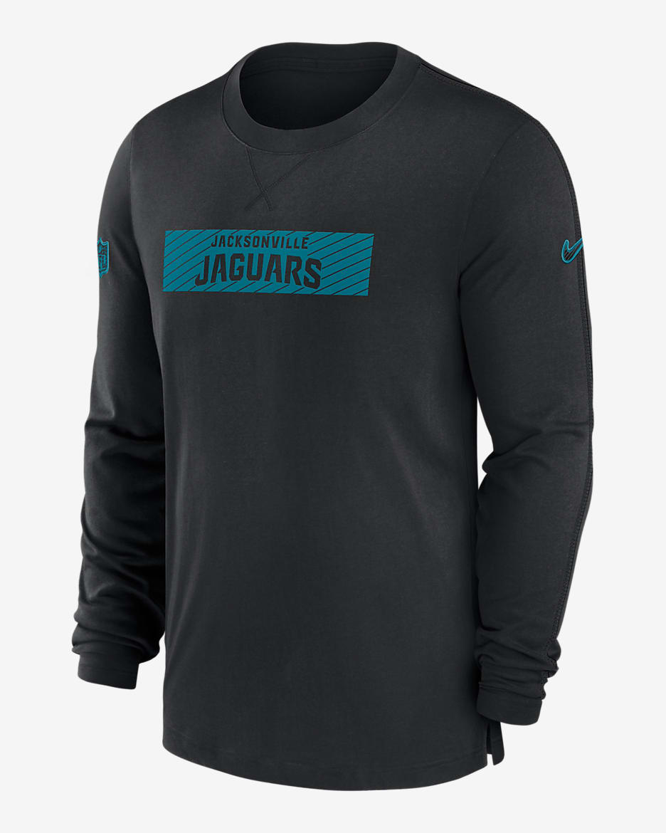 Jacksonville Jaguars Sideline Player Team Issue Men’s Nike Dri-FIT Long-Sleeve Top - Black