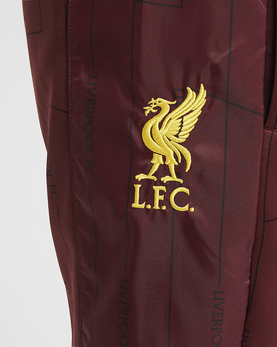 Tuta da calcio in tessuto Nike Liverpool FC per ragazzo/a – Home - Dark Team Red/Chrome Yellow