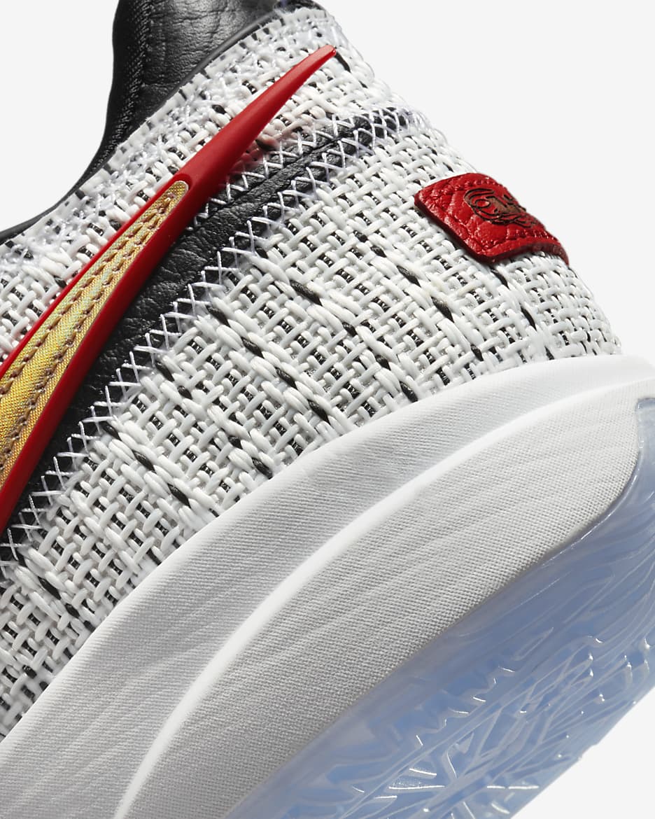 LeBron 20 "The Debut" Basketball Shoes - White/Black/University Red/Metallic Gold