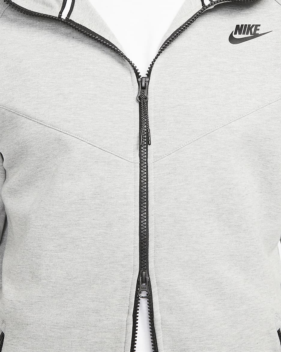 Nike Sportswear Tech Fleece OG Men's Full-Zip Hoodie Sweatshirt - Dark Grey Heather/Black