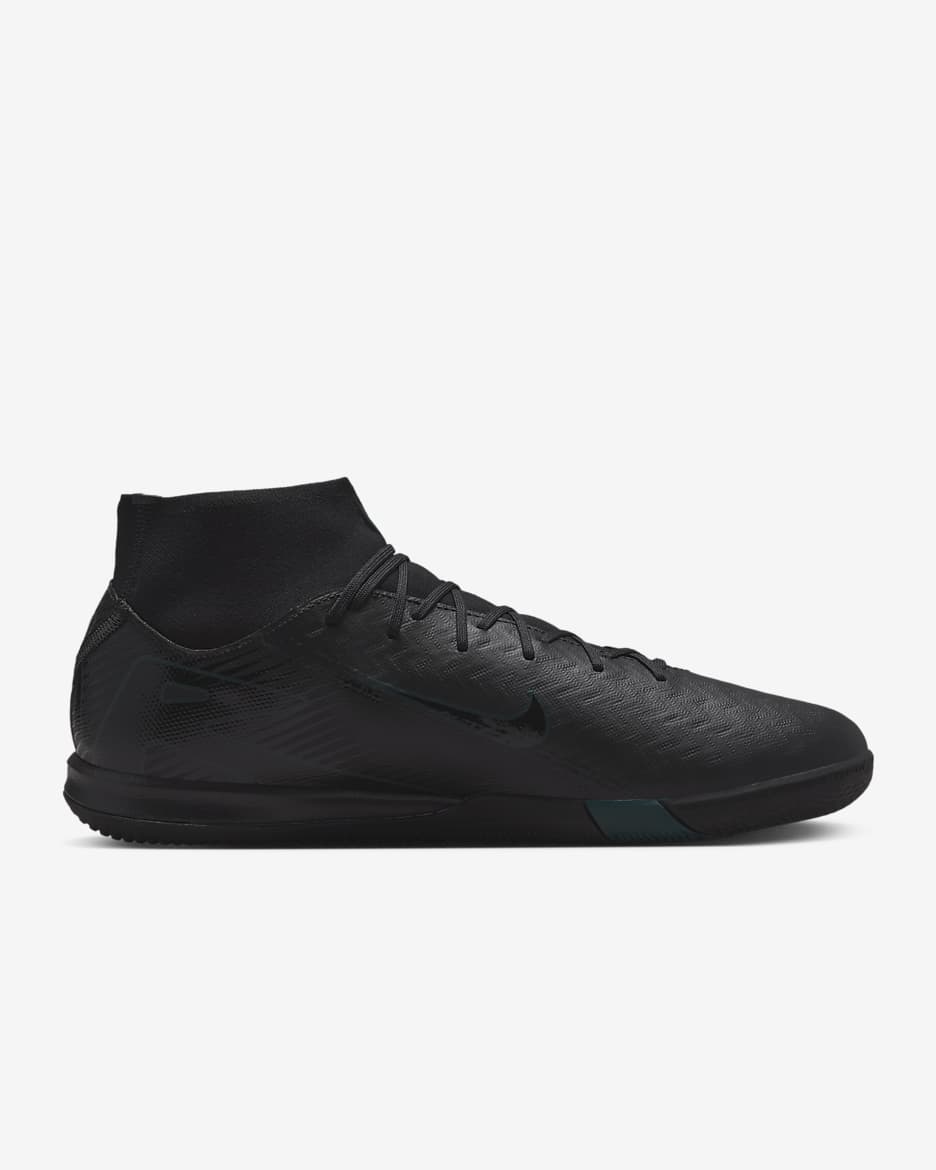 Nike Mercurial Superfly 10 Academy IC High-Top Soccer Shoes - Black/Deep Jungle/Black