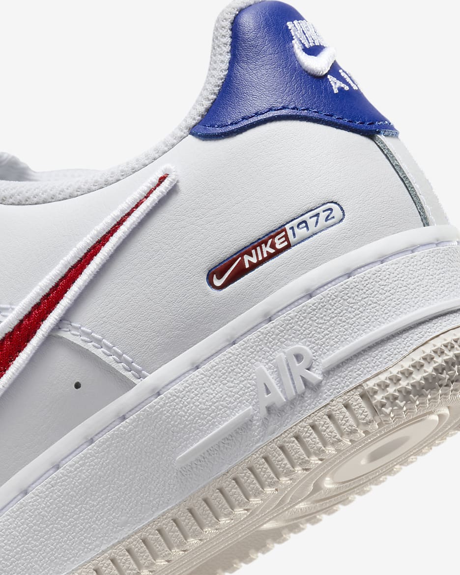 Nike Air Force 1 LV8 Older Kids' Shoes - White/Gym Red/White/Deep Royal Blue