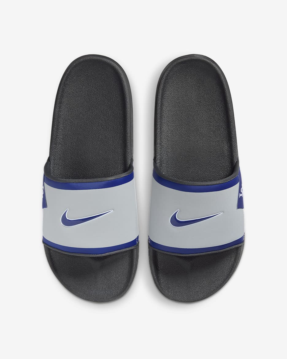 Chanclas Offcourt Nike Offcourt (Los Angeles Dodgers) - Gris lobo/Gris humo oscuro/Azul royal intenso