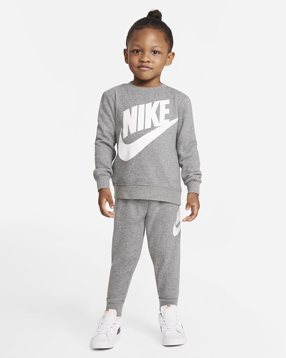 Nike Toddler Crew and Joggers Set - Carbon Heather