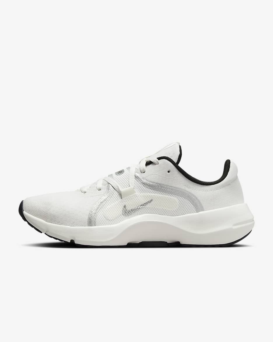 Nike In-Season TR 13 Premium-træningssko til kvinder - Summit White/Sail/sort/Metallic Silver