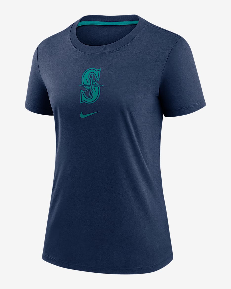 Playera Nike de la MLB para mujer Seattle Mariners Authentic Collection Early Work - Azul marino